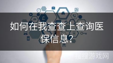 如何在我查查上查询医保信息？