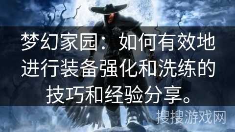 梦幻家园：如何有效地进行装备强化和洗练的技巧和经验分享。