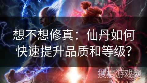 想不想修真：仙丹如何快速提升品质和等级？