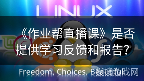 《作业帮直播课》是否提供学习反馈和报告？