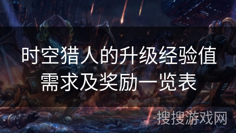 时空猎人的升级经验值需求及奖励一览表