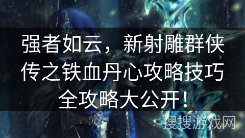 强者如云，新射雕群侠传之铁血丹心攻略技巧全攻略大公开！