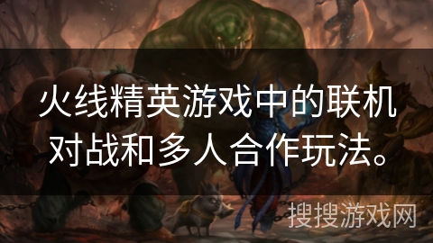 火线精英游戏中的联机对战和多人合作玩法。