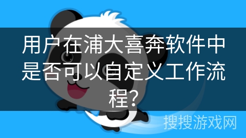 用户在浦大喜奔软件中是否可以自定义工作流程？