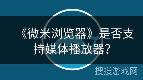 《微米浏览器》是否支持媒体播放器？