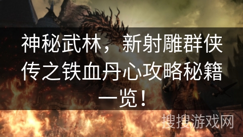 神秘武林，新射雕群侠传之铁血丹心攻略秘籍一览！