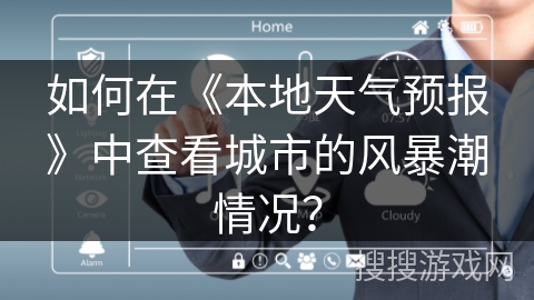 如何在《本地天气预报》中查看城市的风暴潮情况？