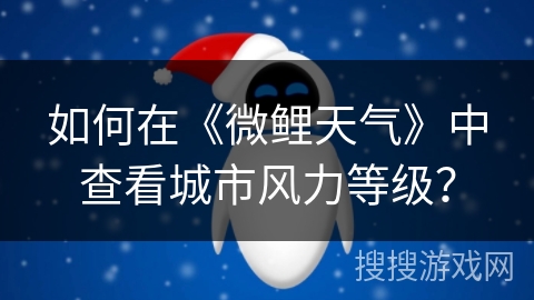 如何在《微鲤天气》中查看城市风力等级？