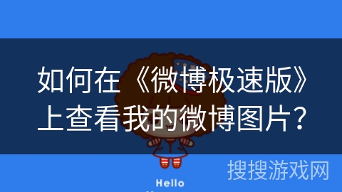 如何在《微博极速版》上查看我的微博图片？