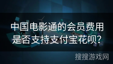 中国电影通的会员费用是否支持支付宝花呗？