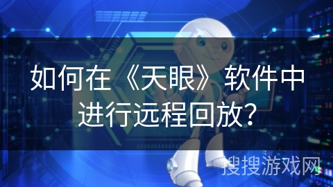 如何在《天眼》软件中进行远程回放？