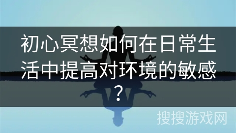 初心冥想如何在日常生活中提高对环境的敏感？