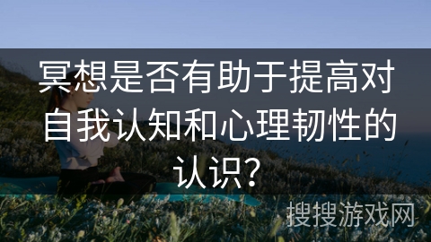 冥想是否有助于提高对自我认知和心理韧性的认识？