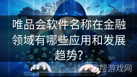 唯品会软件名称在金融领域有哪些应用和发展趋势？