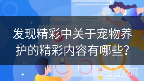 发现精彩中关于宠物养护的精彩内容有哪些？