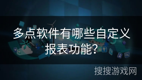 多点软件有哪些自定义报表功能？
