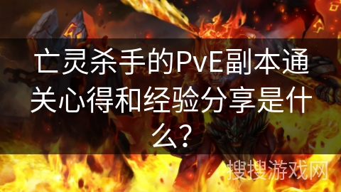 亡灵杀手的PvE副本通关心得和经验分享是什么？