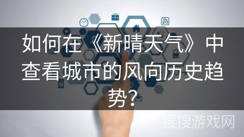 如何在《新晴天气》中查看城市的风向历史趋势？