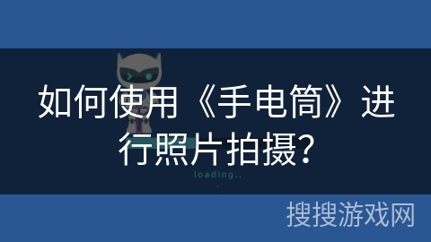 如何使用《手电筒》进行照片拍摄？
