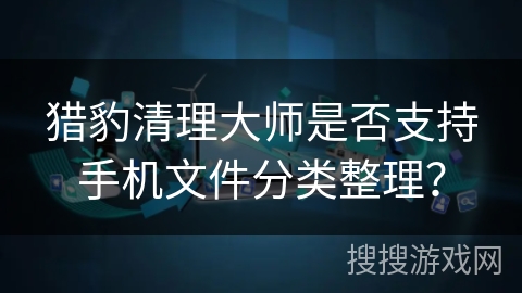猎豹清理大师是否支持手机文件分类整理？