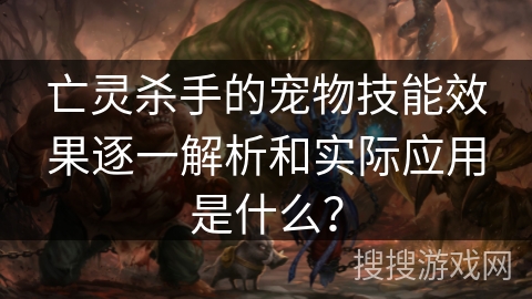 亡灵杀手的宠物技能效果逐一解析和实际应用是什么? 亡灵杀手的宠物技能效果逐一解析和实际应用是什么?