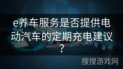 e养车服务是否提供电动汽车的定期充电建议？
