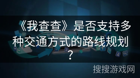 《我查查》是否支持多种交通方式的路线规划？
