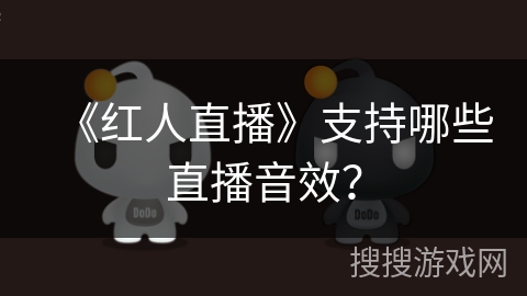 《红人直播》支持哪些直播音效？