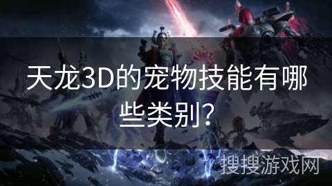 天龙3D的宠物技能有哪些类别？