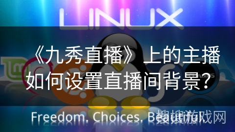 《九秀直播》上的主播如何设置直播间背景？