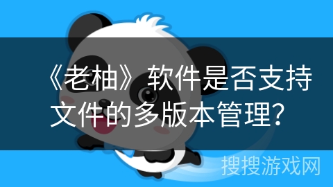 《老柚》软件是否支持文件的多版本管理? 《老柚》软件是否支持文件的多版本管理?