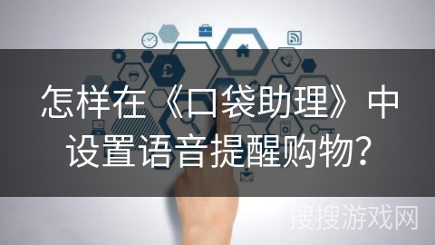 怎样在《口袋助理》中设置语音提醒购物？