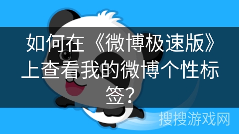 如何在《微博极速版》上查看我的微博个性标签？