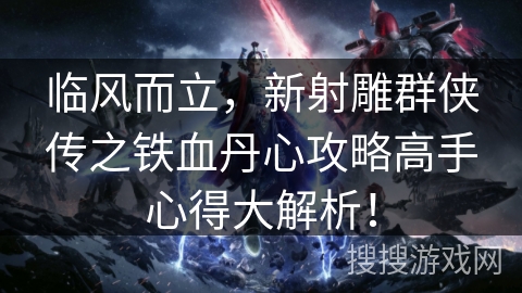 临风而立,新射雕群侠传之铁血丹心攻略高手心得大解析! 临风而立,新射雕群侠传之铁血丹心攻略高手心得大解析!
