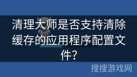 清理大师是否支持清除缓存的应用程序配置文件？