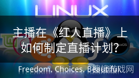 主播在《红人直播》上如何制定直播计划？