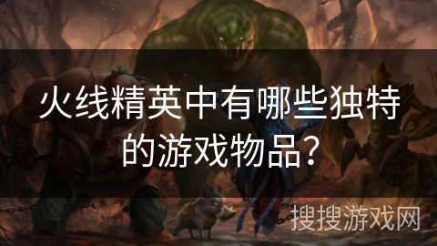 火线精英中有哪些独特的游戏物品? 火线精英中有哪些独特的游戏物品?