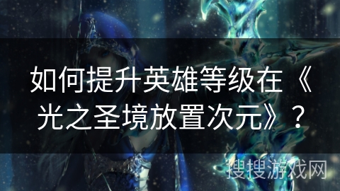 如何提升英雄等级在《光之圣境放置次元》？