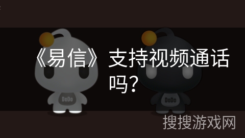 《易信》支持视频通话吗？