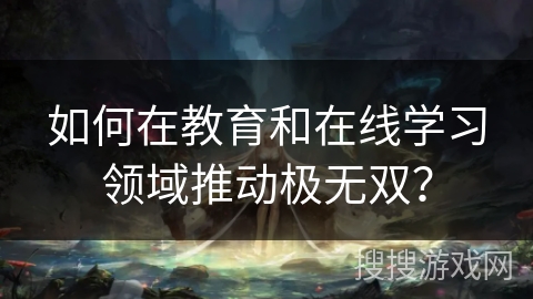如何在教育和在线学习领域推动极无双？