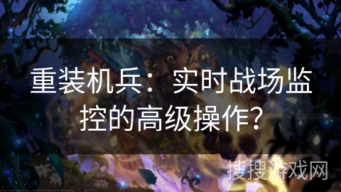 重装机兵：实时战场监控的高级操作？