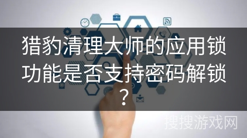 猎豹清理大师的应用锁功能是否支持密码解锁？