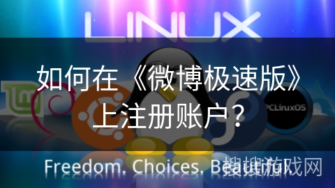 如何在《微博极速版》上注册账户？