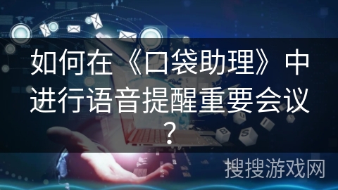 如何在《口袋助理》中进行语音提醒重要会议？
