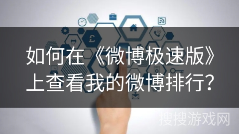 如何在《微博极速版》上查看我的微博排行？