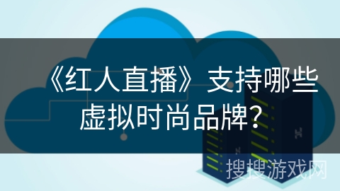 《红人直播》支持哪些虚拟时尚品牌？