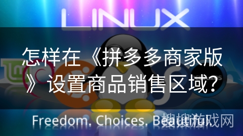 怎样在《拼多多商家版》设置商品销售区域？
