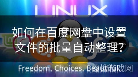 如何在百度网盘中设置文件的批量自动整理？