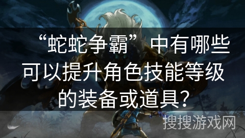 “蛇蛇争霸”中有哪些可以提升角色技能等级的装备或道具？
