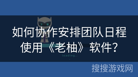 如何协作安排团队日程使用《老柚》软件？